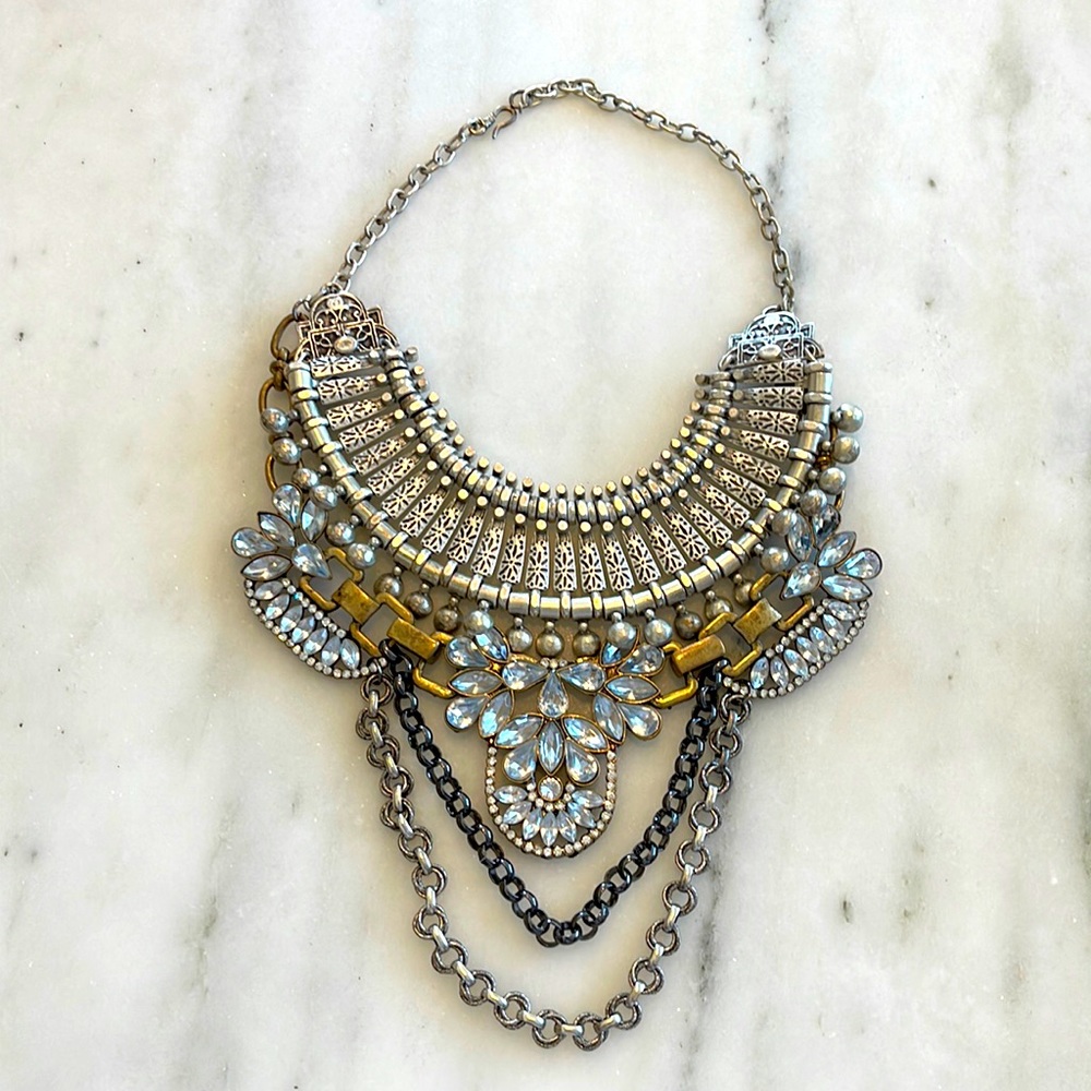 Layered look boho necklace